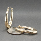 Estate 14K Y Gold 30.16mm Hoop Earrings