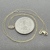Estate 14K Y Gold 0.34ct I/I1 Diamond Solitaire Necklace