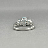 Estate 14K W Gold 1.46ctw Aquamarine & 0.07ctw Diamond Ring