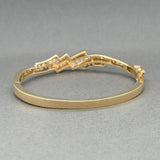 Estate 14K Y Gold 2.21ctw I-J/SI2-I1 Diamond Bangle Bracelet