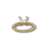 14K Y Gold 0.92ctw  G/I1 Diamond Mounting