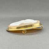 Estate 18K Y Gold Shell Cameo Pin
