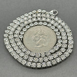 Estate 14K W Gold 2.75ctw H-I/I1-2 Diamond Tennis Necklace