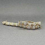 Estate 10K TT Gold 3.99ctw Fancy Brown/I1 Diamond Cluster Bracelet