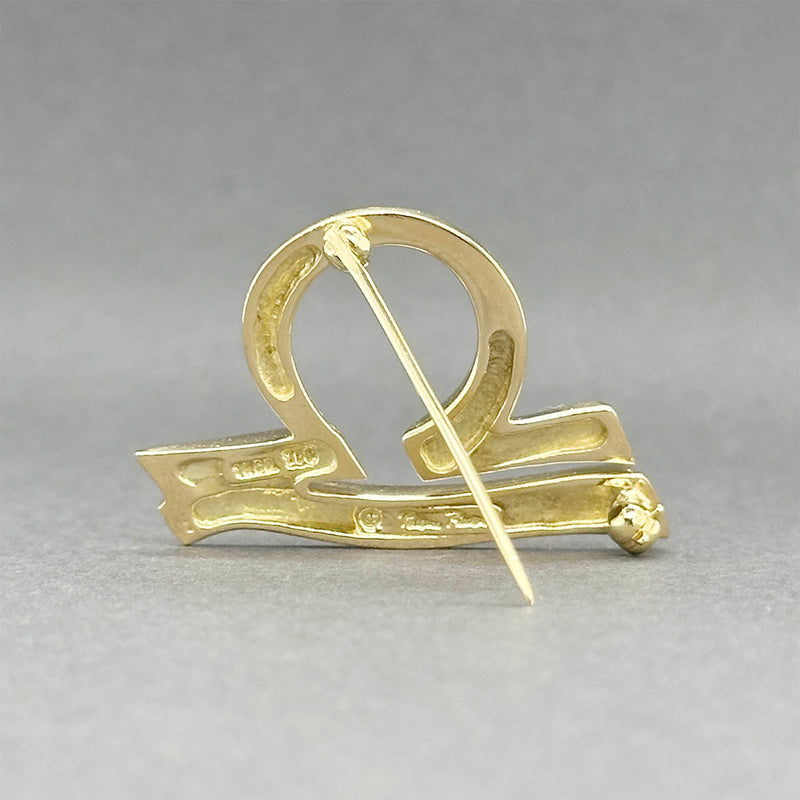 Estate Tiffany & Co. 18K Y Gold Picasso Libra Pin