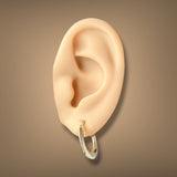 Estate 14K Y Gold Oval Hoop Earrings