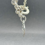 Estate Tiffany & Co. SS 0.02ct Diamond Heart Toggle Necklace