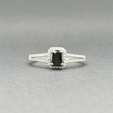 Estate 14K W Gold 1.01ctw Diamond Eng. Ring GIA