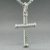 Estate David Yurman SS Cable Cross Pendant