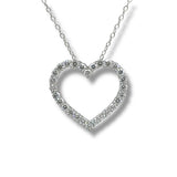 SS 1ctw F-G/VS2 Lab Created Diamond Heart Pendant