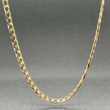 Estate 14K Y Gold 3.4mm 22.5” Square Curb Link Chain