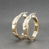 Estate 14K Y Gold 25.36mm Screw Hoop Earrings