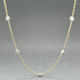 Estate 14K Y Gold 1.74ctw G-I/VS2-SI2 Diamond By The Yard Necklace