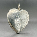 Estate SS Large Heart Locket Pendant