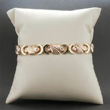 Estate 14K Y Gold Stampado Bracelet