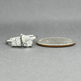 Estate Platinum 1.73ctw G/SI1 Lab & Natural Diamond Toi Et Moi Ring