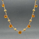 Estate Marco Bicego 18K Y Gold 19.00ctw Citrine Paradise Station Necklace