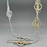 Estate Frederic Duclos YGP Interlocking Textured Circles 34” Necklace