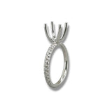 14K W Gold 0.40ctw G/SI1 3/4 around Diamond Engagement Ring Mounting