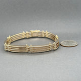 Estate 14K Y Gold Gate Link Bracelet