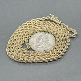 Estate 14K Y Gold 3.2mm 27” Rope Chain