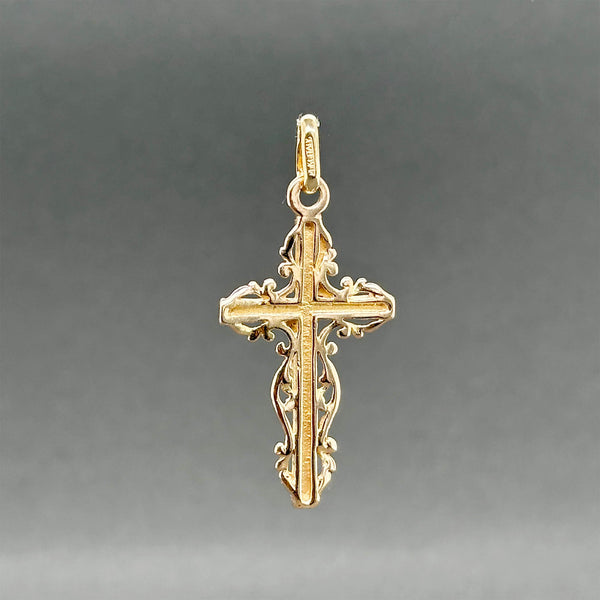 Estate 14K Y Gold 33.44mm Crucifix Pendant