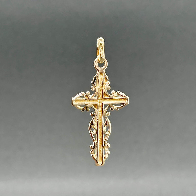 Estate 14K Y Gold 33.44mm Crucifix Pendant