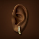 Estate 14K Y Gold 0.40ctw K-L/SI2-I1 Diamond Huggie Earrings