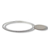 14K W Gold 1.00ctw H/SI1 Diamond Flexible Bangle Bracelet