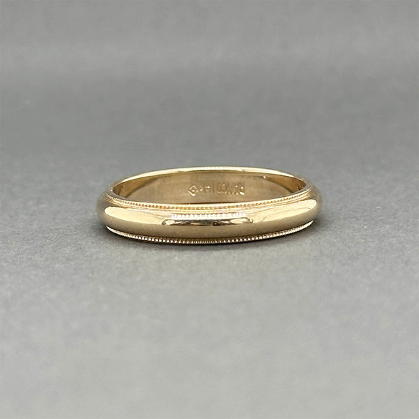 Estate 14K Y Gold 3.84mm Milgrain Ring