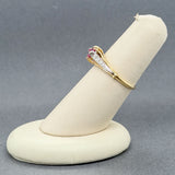 Estate 18K Y Gold 0.38ct Ruby & 0.05ctw Diamond Ring