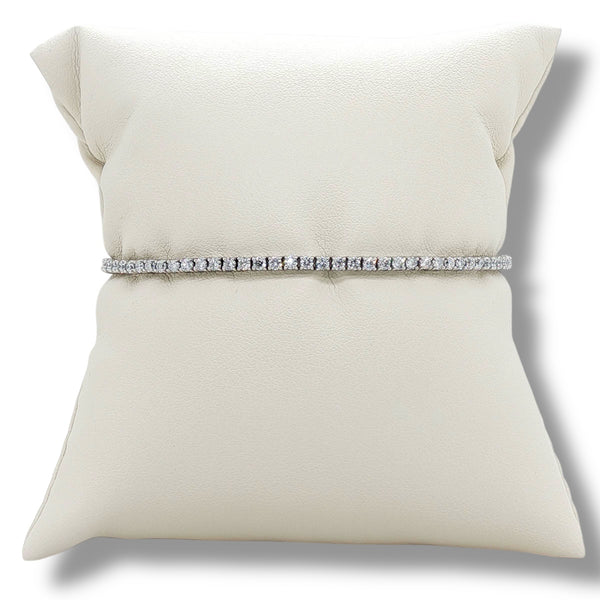 14K W Gold 1.00ctw H/SI1 Diamond Flexible Bangle Bracelet