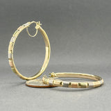 Estate 14K Tri-Color 37.7mm Hoop Earrings