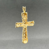 Estate 14K Y Gold 43.3mm Cross Pendant