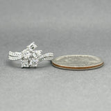 Estate 10K W Gold 0.86ctw F-H/VS2-SI2 Diamond Ring