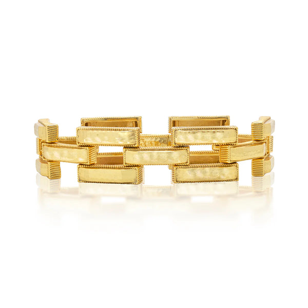 Brass YGP  Pathway Link Bracelet 7.5"