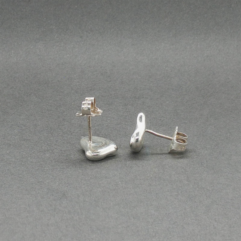 Estate Tiffany & Co. Peretti SS Full Heart Stud Earrings