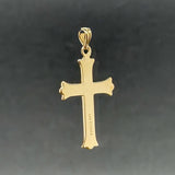 Estate 14K Y Gold 27.9mm Cross Pendant