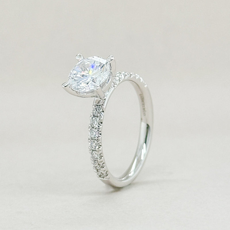 14K W Gold 0.35ctw G/SI2 Diamond Mounting