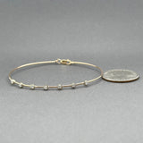 Estate 14K Y Gold 0.10ctw G-H/VS2-SI1 Diamond Bangle Bracelet