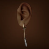 Estate 14K TT Gold Dangle Earrings