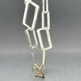 Estate SS 14 30” Hammered Rectangle Link Chain