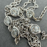 Estate 14K W Gold 0.48ctw F-G/SI1-2 Diamond By the Yard Necklace