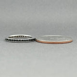 Estate 14K W Gold 0.41ctw Black Diamond Ring