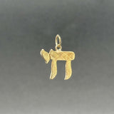 Estate 14K Y Gold Chai Pendant