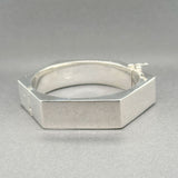 Estate SS Hexagon Bangle Bracelet