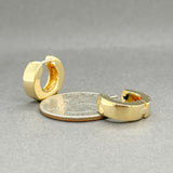 Estate 18K Y Gold 13.3mm Huggie Earrings