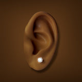 Estate 14K W Gold 0.73ctw F/SI2 Lab-Created Diamond Stud Earrings