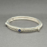 Estate Judith Ripka SS Amethyst Bangle Bracelet