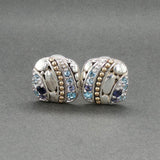 Estate John Hardy SS 18  0.76ctw Mulit-Gemstone Kali Lavafire Earrings